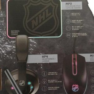 New York Rangers NHL Gridiron Gaming Battle Box LED Headphones, Mouse Pad, Mouse